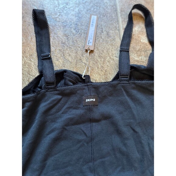 Skims Cotton Rib Picot Cropped Cami Soot Size Medium - Picture 11 of 12